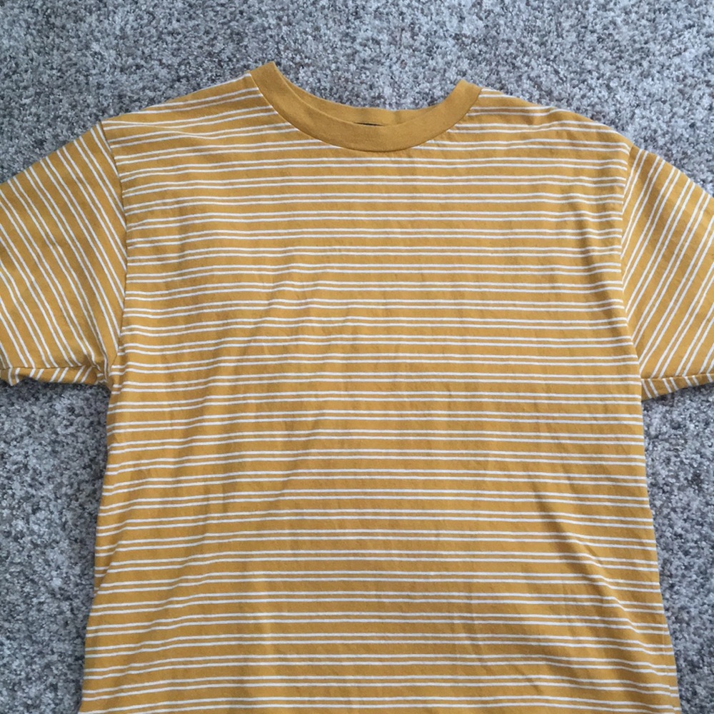 brandy melville yellow striped Aleena tee